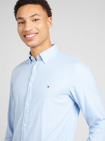 TOMMY HILFIGER Regular Fit Hemd 'FLEX' in Blau