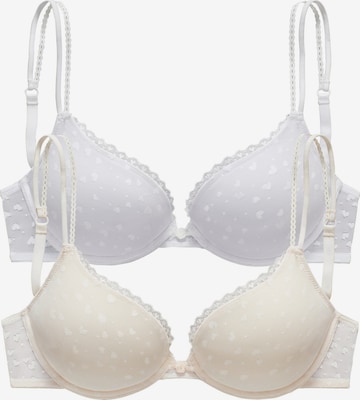 PETITE FLEUR Bra in Beige: front