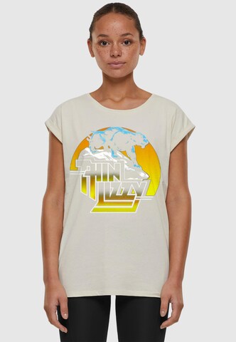 Merchcode T-Shirt 'Thin Lizzy - TL Panther' in Beige: Vorderseite