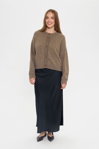 SAINT TROPEZ Knit cardigan 'SZNova' in Brown