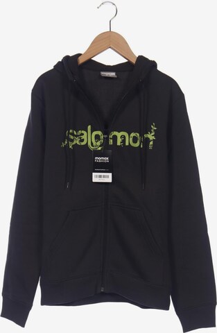 SALOMON Sweatshirt & Zip-Up Hoodie in S in Black: front