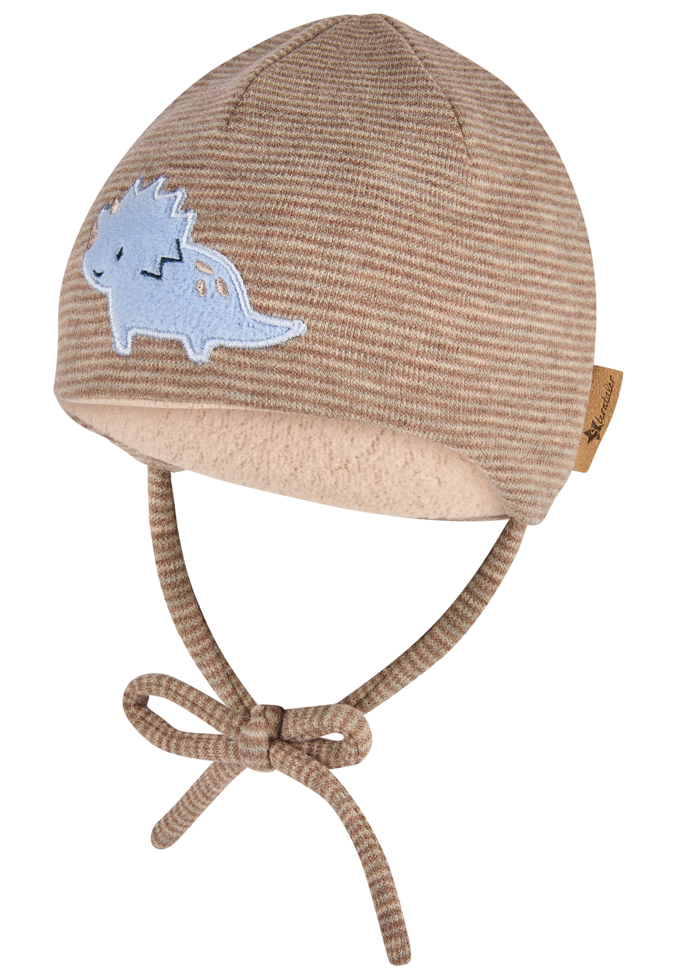STERNTALER Beanie 'Saurier' in Beige: front