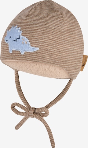 STERNTALER Beanie 'Saurier' in Beige: front