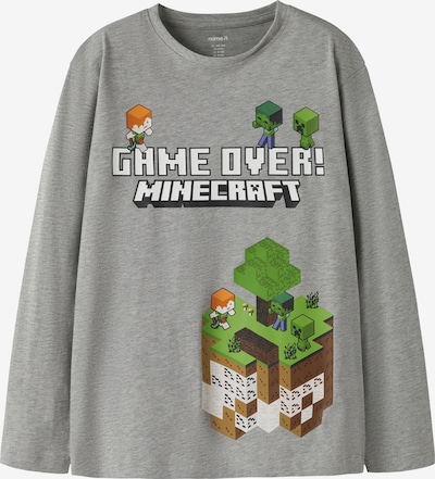 NAME IT Paita 'NKMAR MINECRAFT' koossa 122-128 värissä meleerattu harmaa / vihreä / musta / valkoinen, Tuotenäkymä