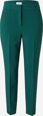 Regular Pantaloni cu dungă de la s.Oliver BLACK LABEL pe verde: față