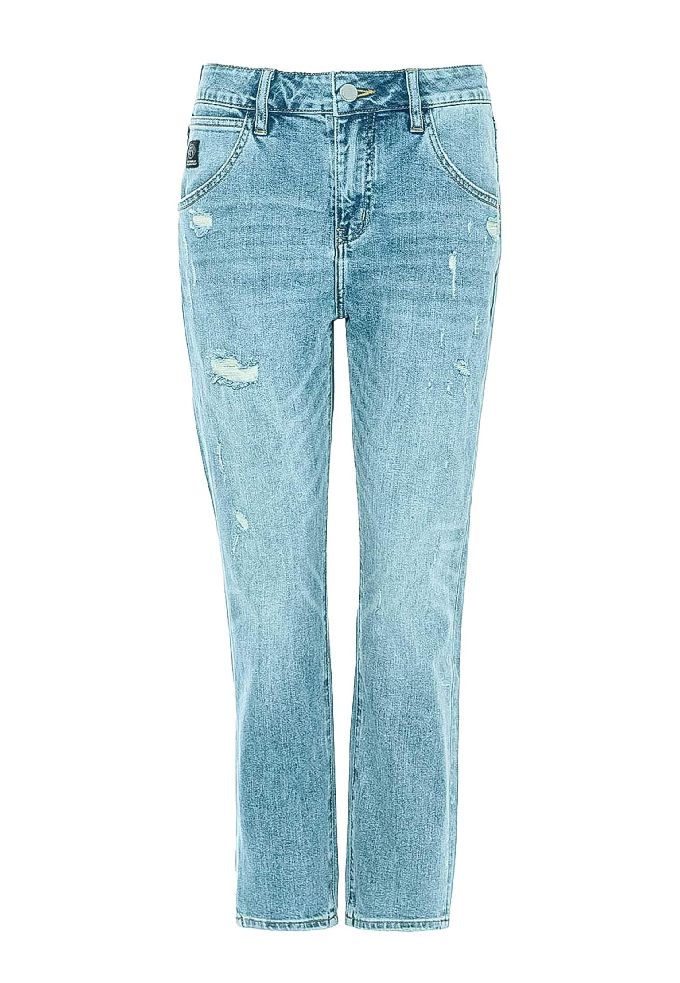 Elias Rumelis Tapered Jeans 'Leona' in Blauw: voorkant