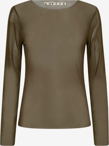 Ivy Copenhagen - Camisa ' IVY-Toulle ' em castanho: frente