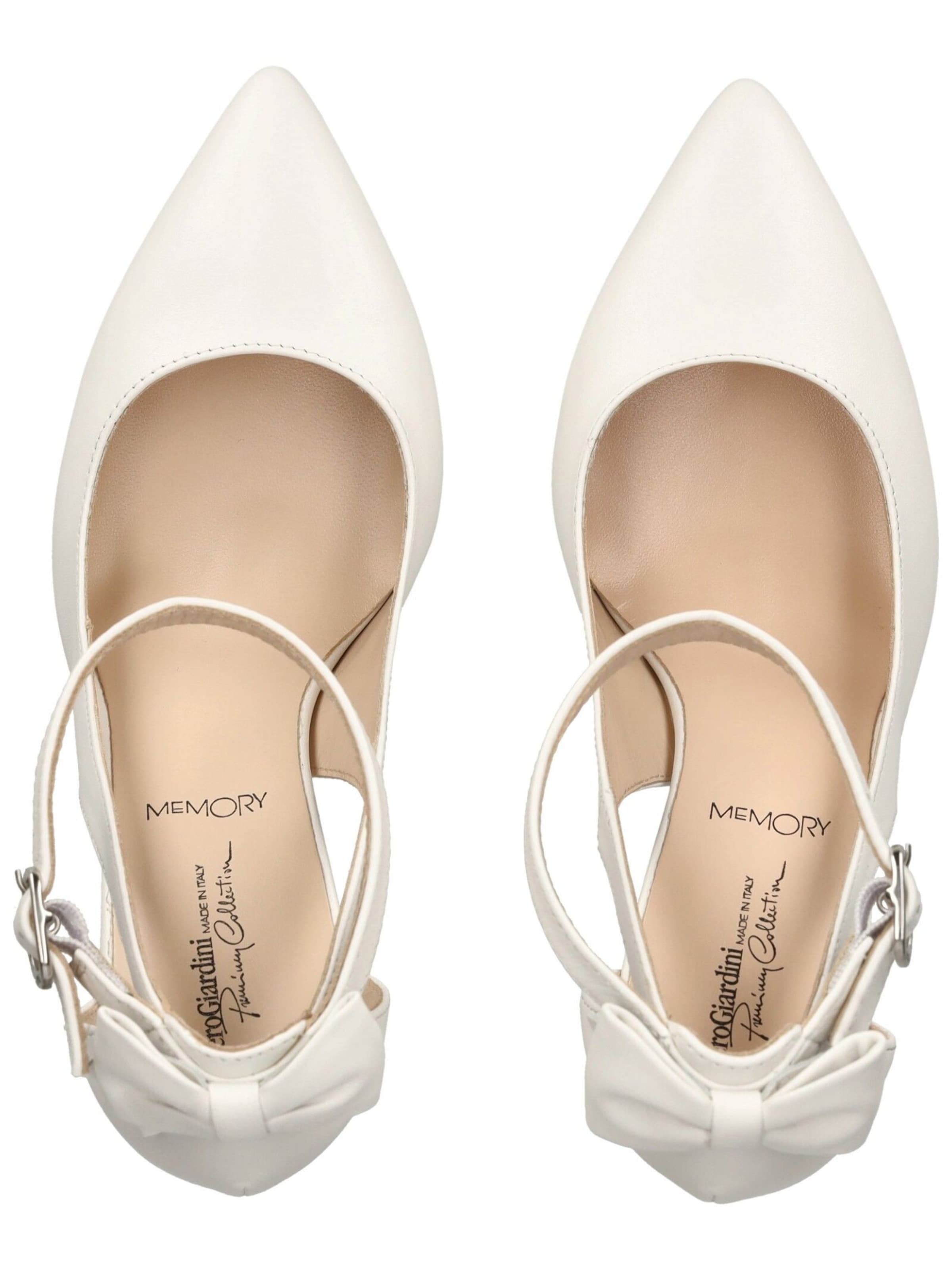 Décolleté sling di Nero Giardini in bianco