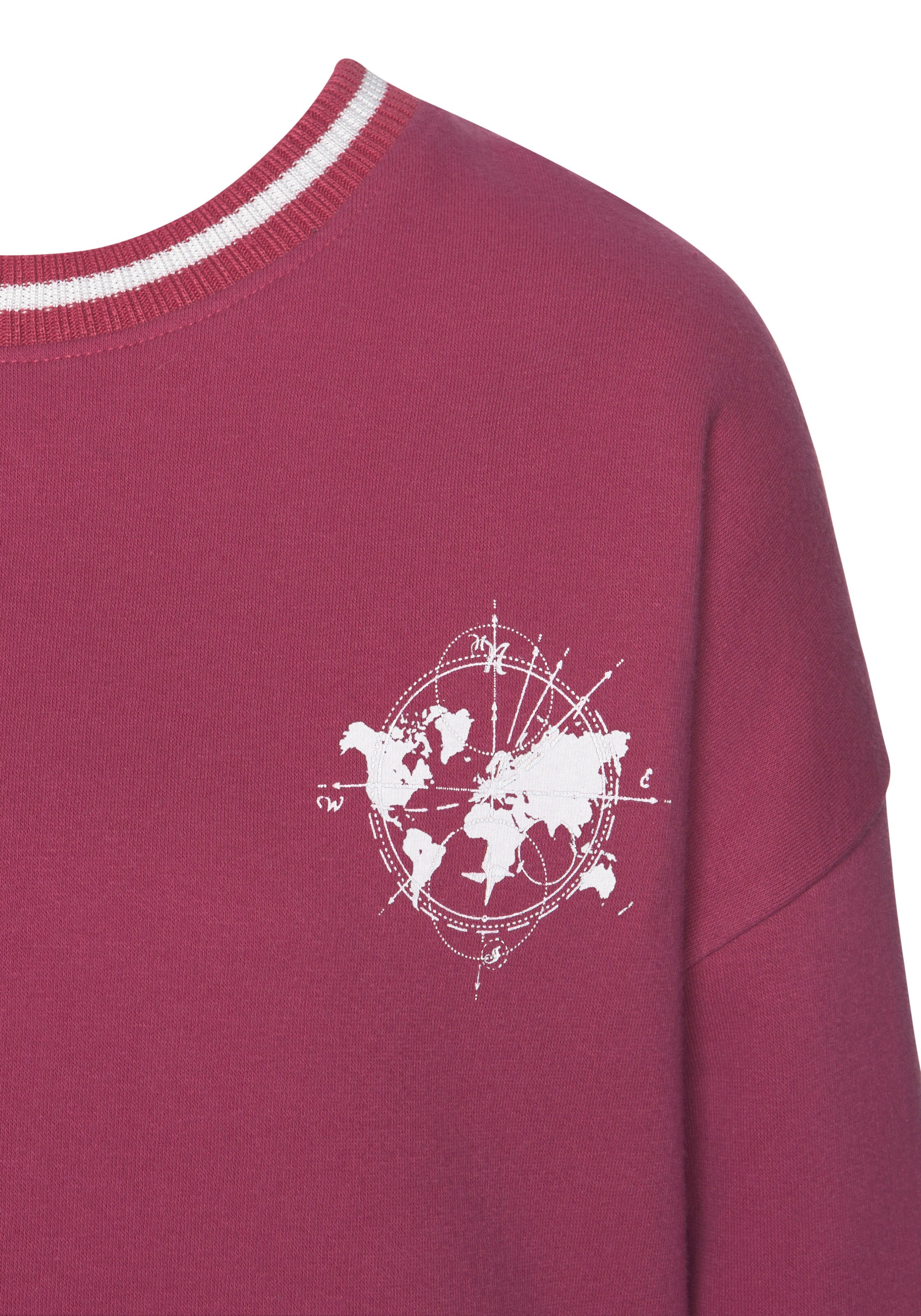 Frauen Sweat BUFFALO Sweatshirt in Dunkelpink - VJ73156 Frauen Sweat BUFFALO Sweatshirt in Dunkelpink - VJ73156