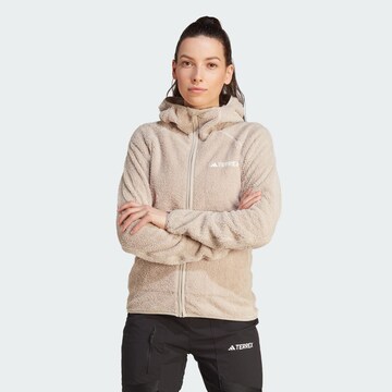 Jachetă  fleece funcțională 'Techrock' de la ADIDAS TERREX pe bej: față