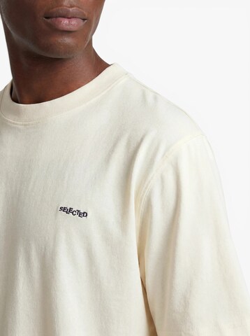 Tricou 'SLHAUBREY' de la SELECTED pe bej