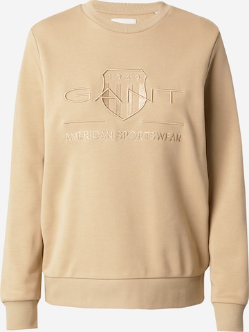 Sweat-shirt GANT en beige : devant