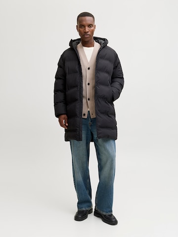 JACK & JONES Плетена жилетка 'JJCONNOR' в сиво