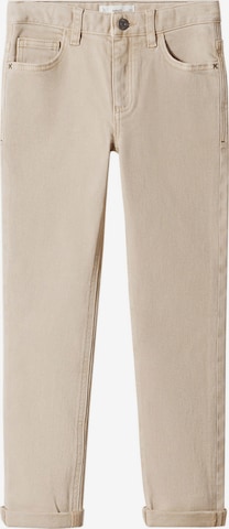 MANGO KIDS Broek 'PERU5' in Beige: voorkant