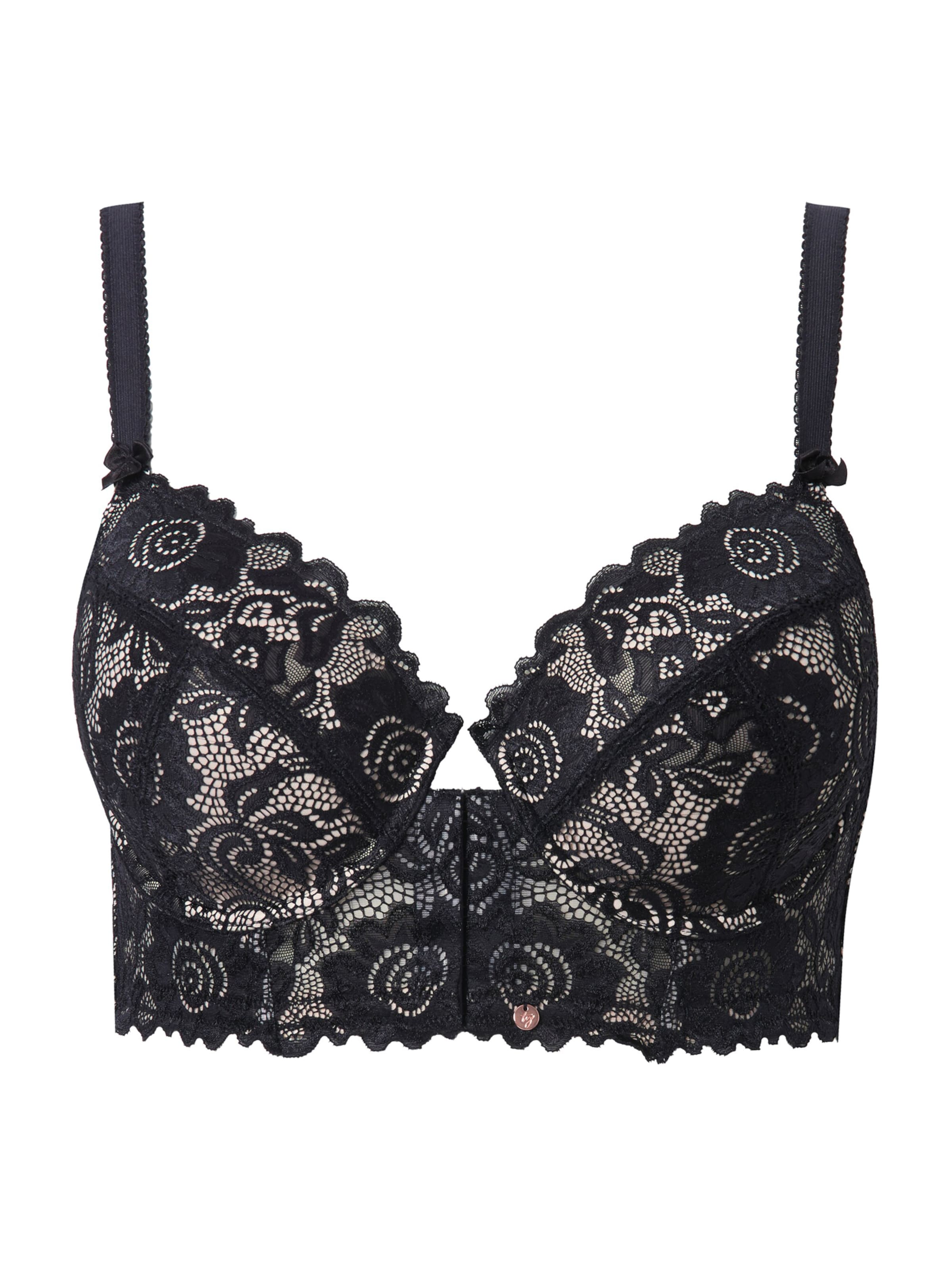 Bustino Reggiseno di Ulla Popken in nero: frontale