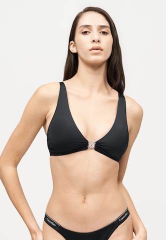 Triangle Hauts de bikini Calvin Klein Underwear en noir : devant