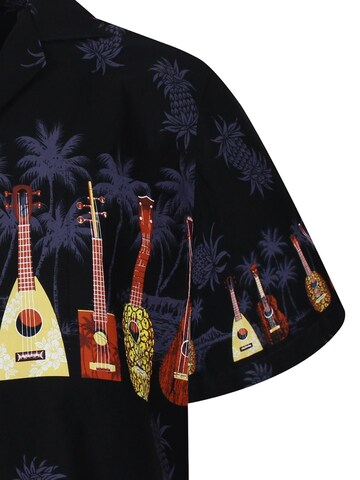 KY's Regular fit Button Up Shirt 'Ukulele' in Black