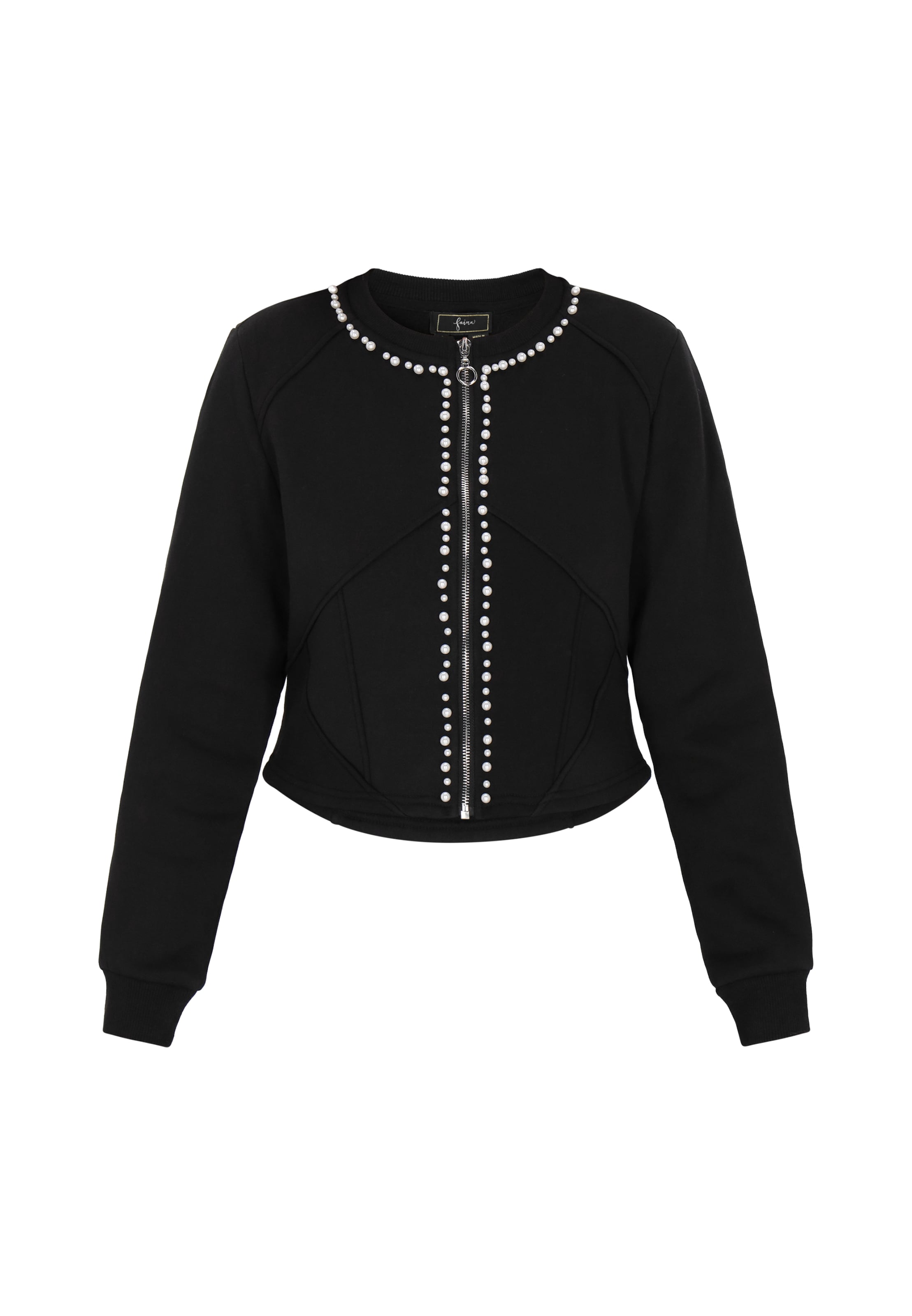 faina - Casaco em moletão em preto: frente