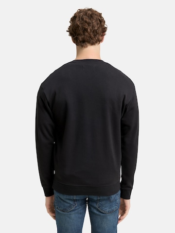 TOM TAILOR DENIM Sweatshirt in Zwart
