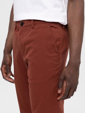 Slimfit Pantaloni chino 'Miles Flex' di SELECTED HOMME in marrone