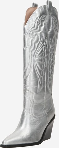 BRONX Cowboy boot 'New-Kole' in Silver: front