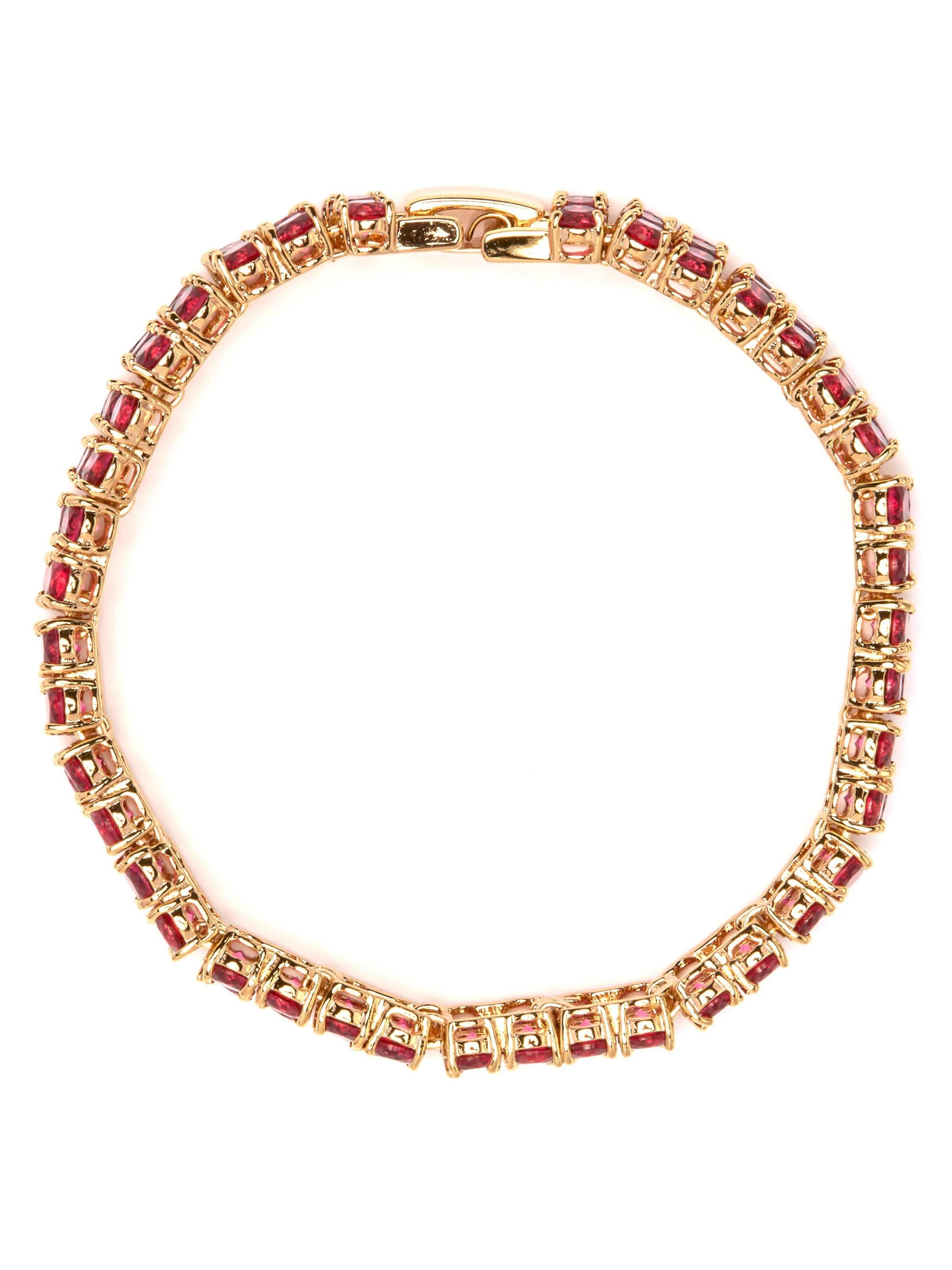 Luxenter Bracelet 'Uriom' en 19 cm en rouge, Vue avec produit