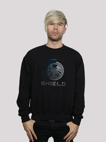 Sweat-shirt 'Marvel Avengers Shield Circuits' F4NT4STIC en noir : devant