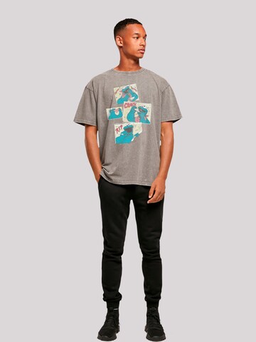 T-Shirt 'Sesame Street Cookie Monster Crunch Crack Rip' F4NT4STIC en gris