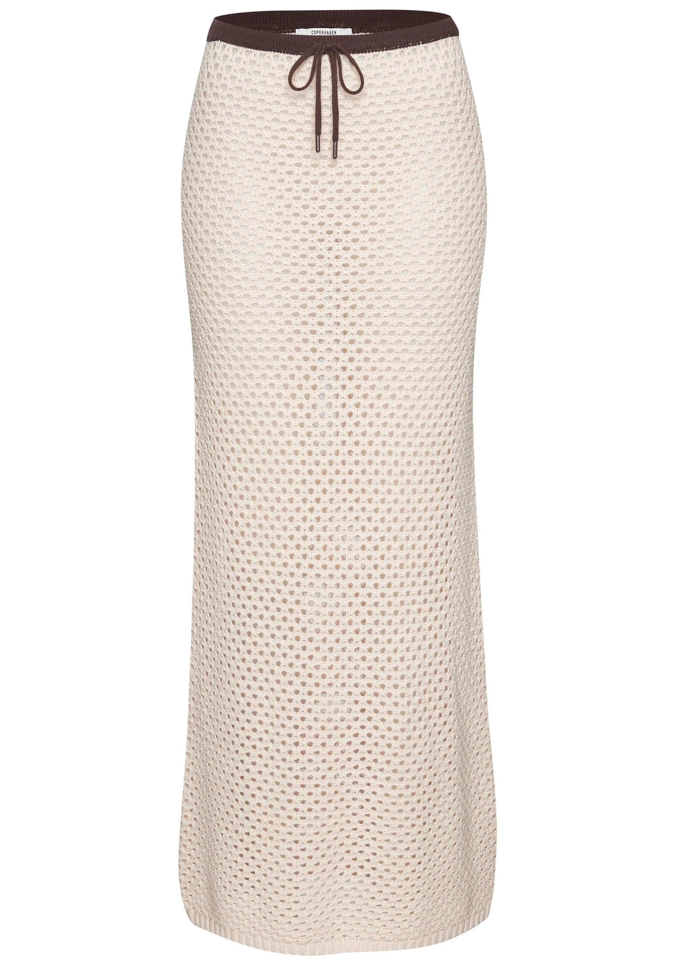 Fustă Copenhagen Studios pe bej / ciocolatiu, Vizualizare produs