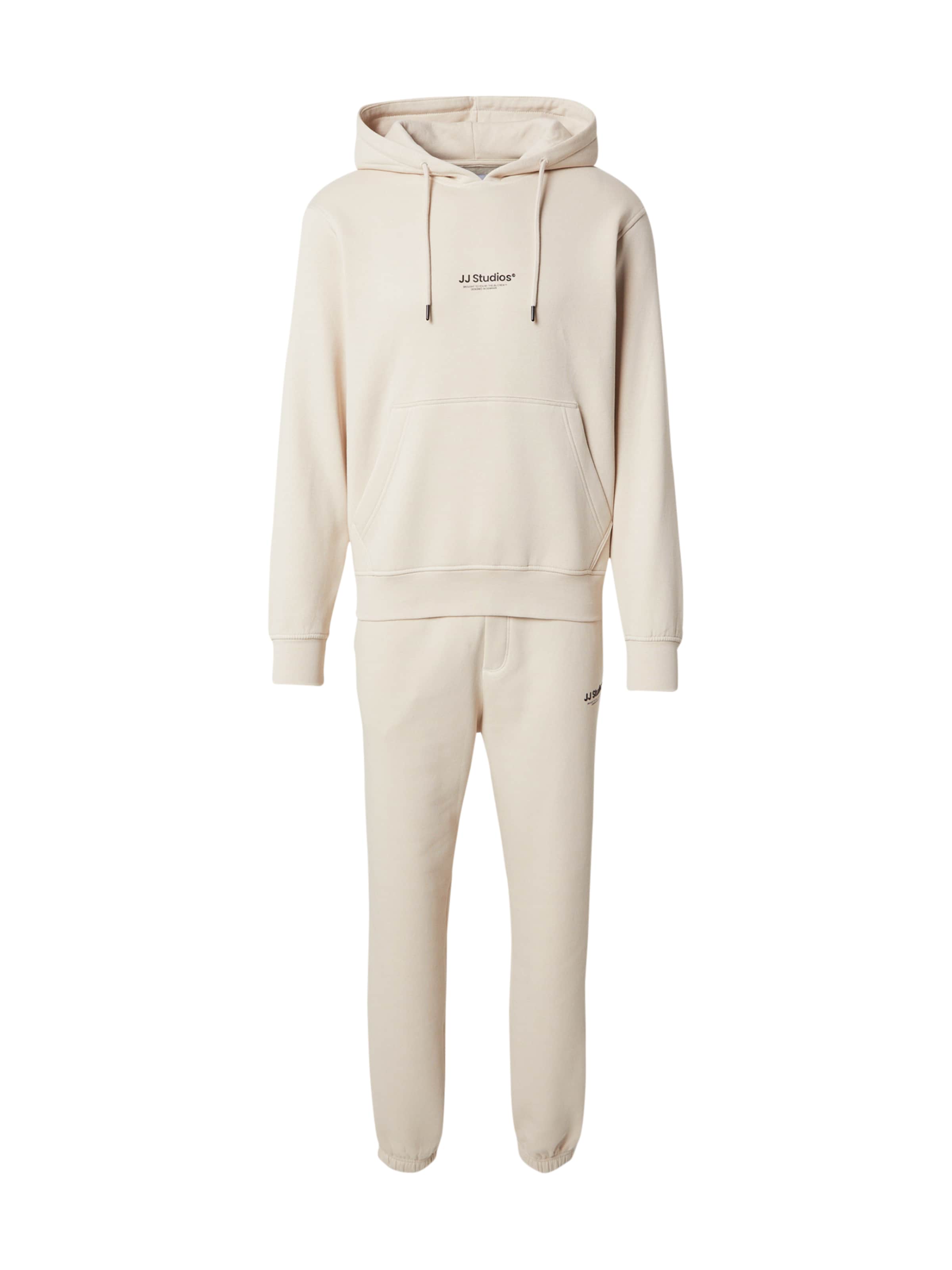 JACK & JONES Sweatsuit 'JJESOHO' in Beige: front