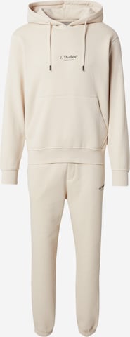 Tuta da jogging 'JJESOHO' di JACK & JONES in beige: frontale