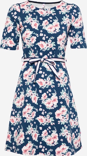 Blutsgeschwister Robe d’été 'So Frei' en bleu pastel / bleu foncé / rose / blanc, Vue avec produit