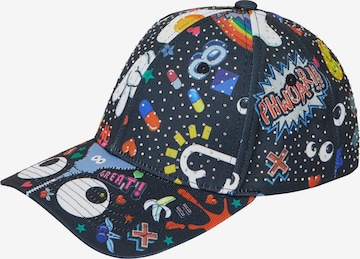 MYMO Cap 'Pop Eyetheme' in Schwarz: Vorderseite