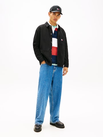 Tommy Jeans Prehodna jakna 'ESSENTIAL' | črna barva