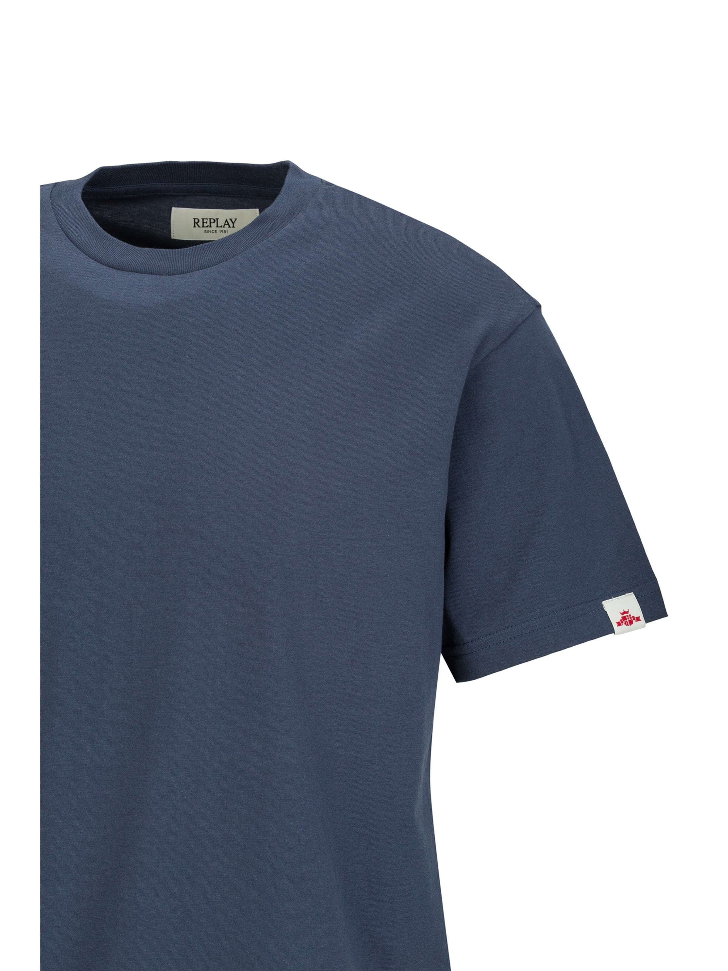 REPLAY Shirt 'JERSEY' in Blue