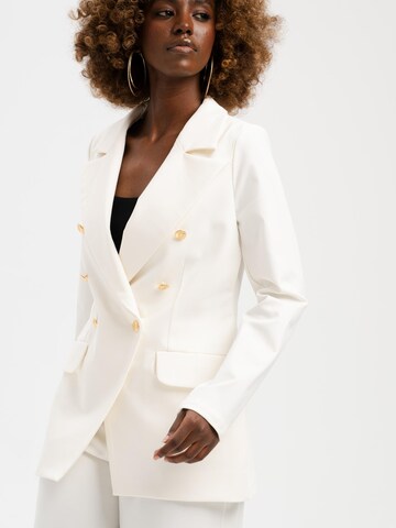 Blue Shadow Blazer 'Endorfina' in Beige: front