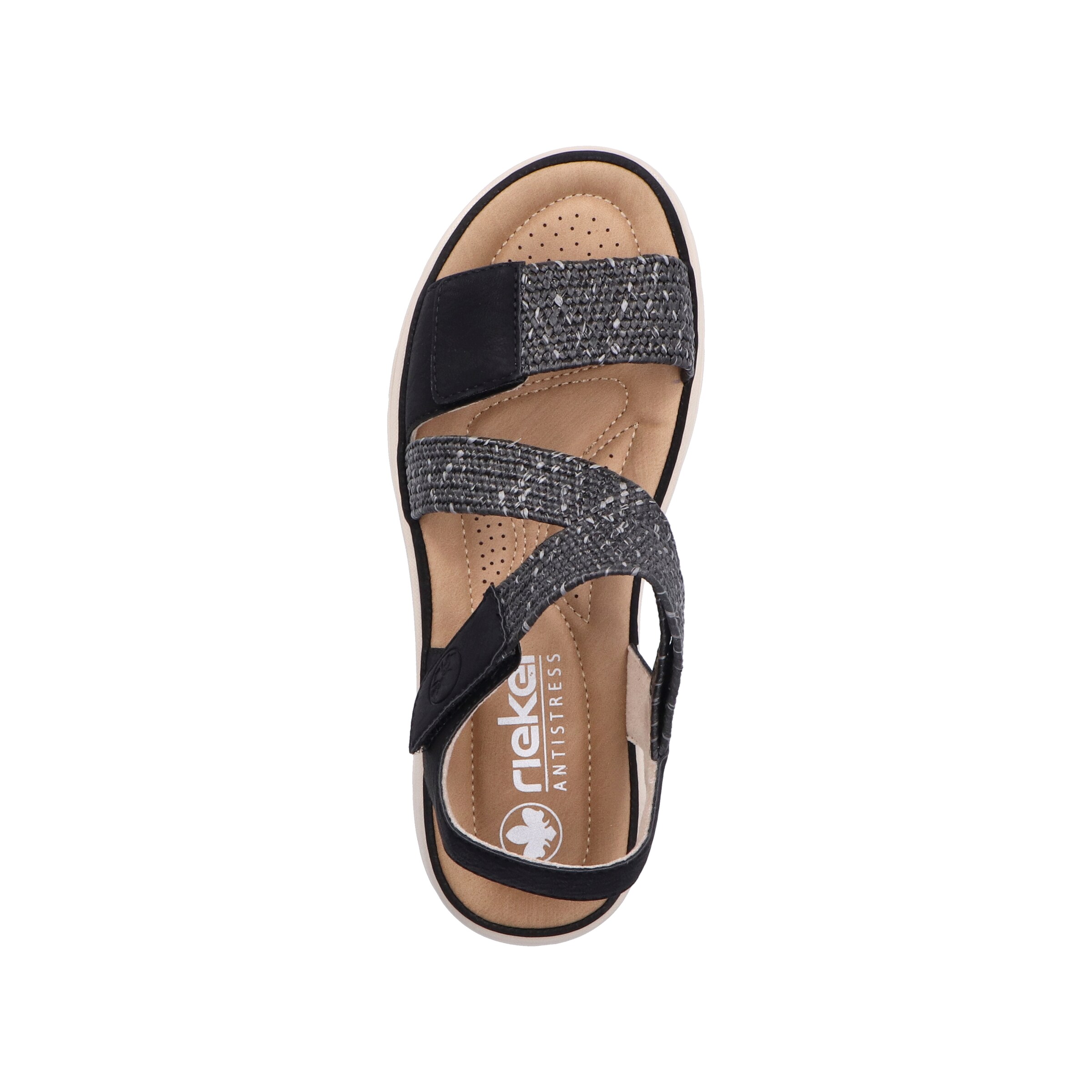 Rieker Strap Sandals in Black