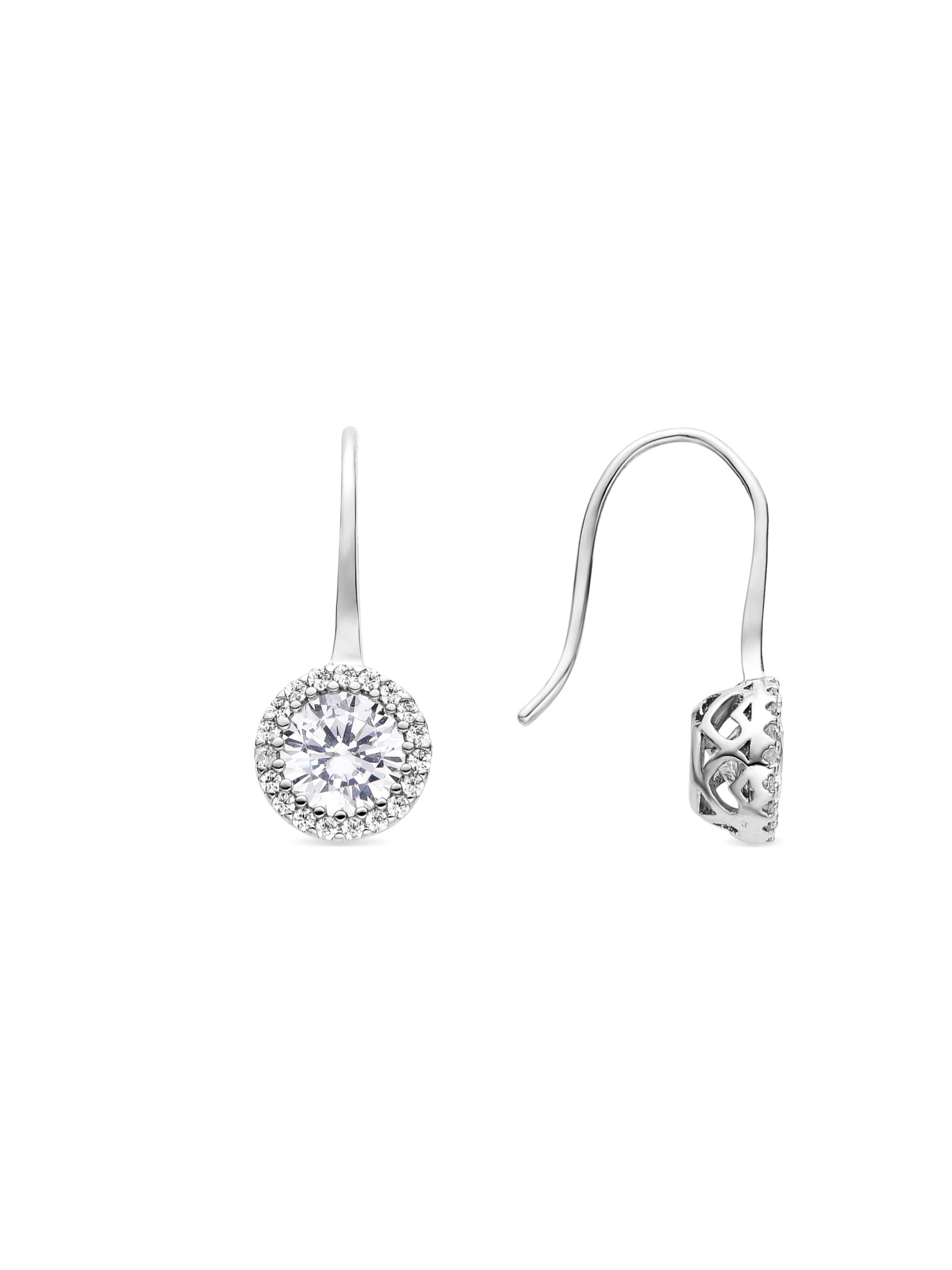 Luxenter Earrings 'Tisab' in Silver: front