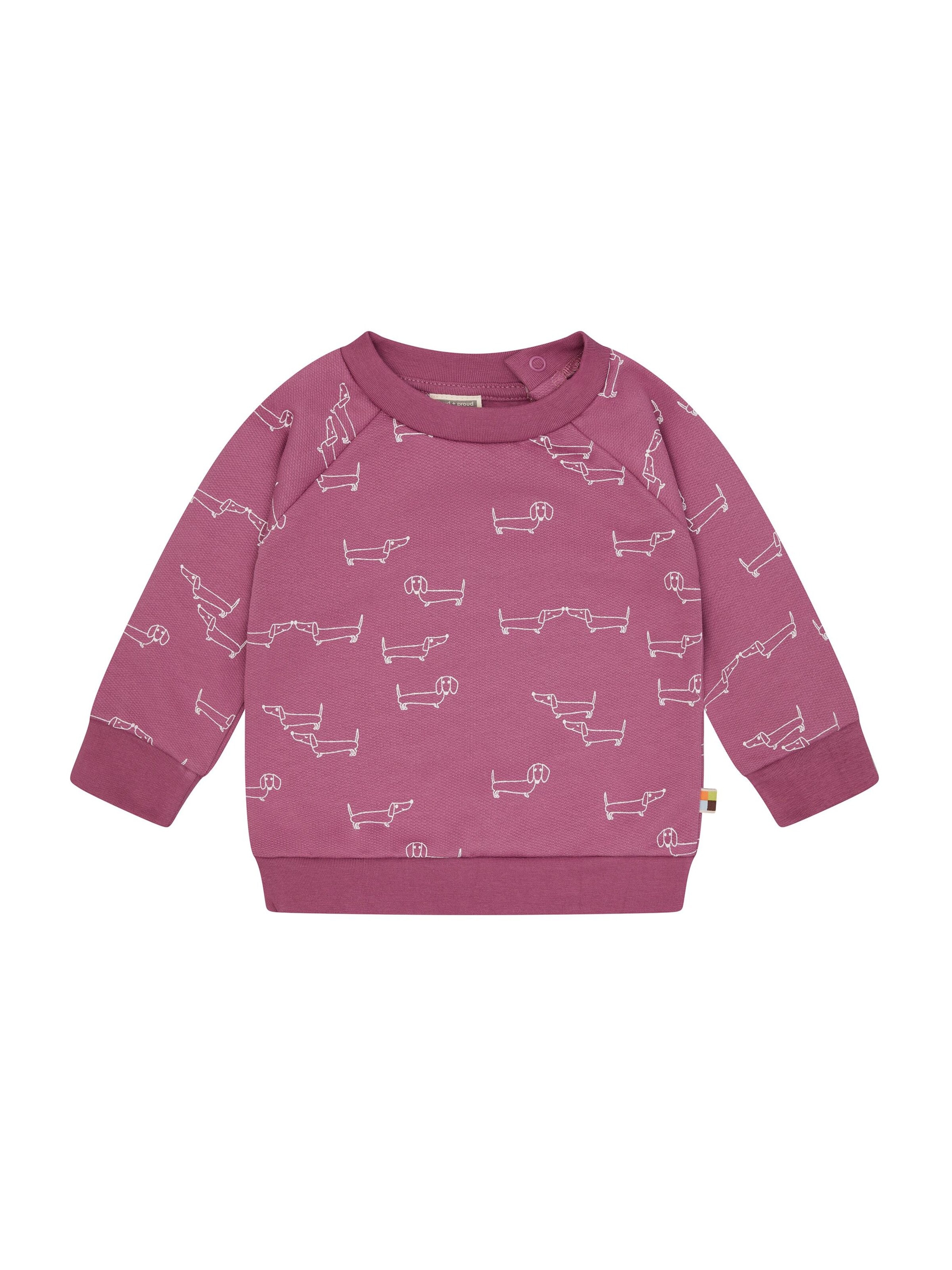 loud + proud Pullover 'Dackel'‌‌‌‌‌‌ in Lila: Vorderseite