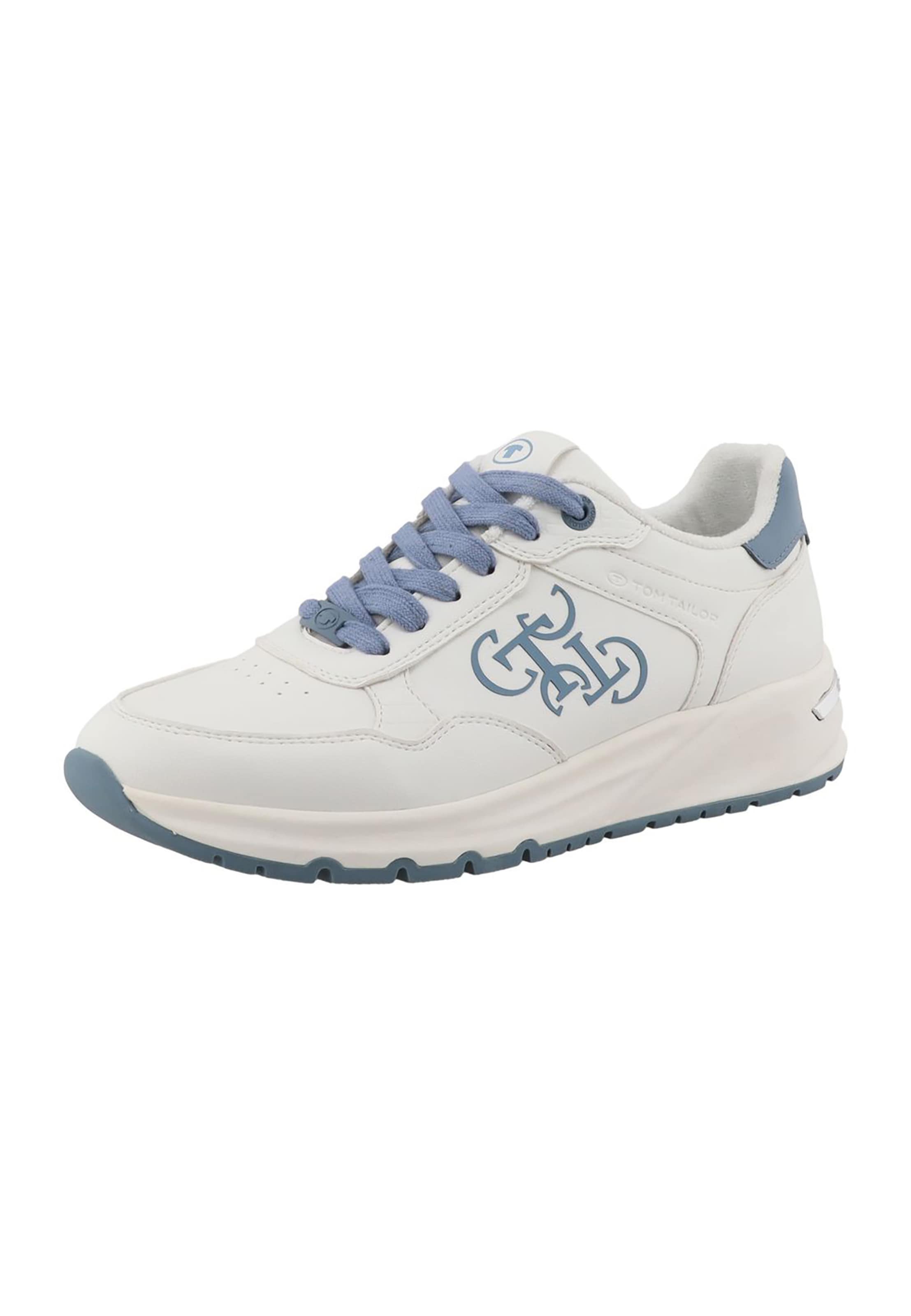 TOM TAILOR - Zapatillas deportivas bajas en blanco: frente