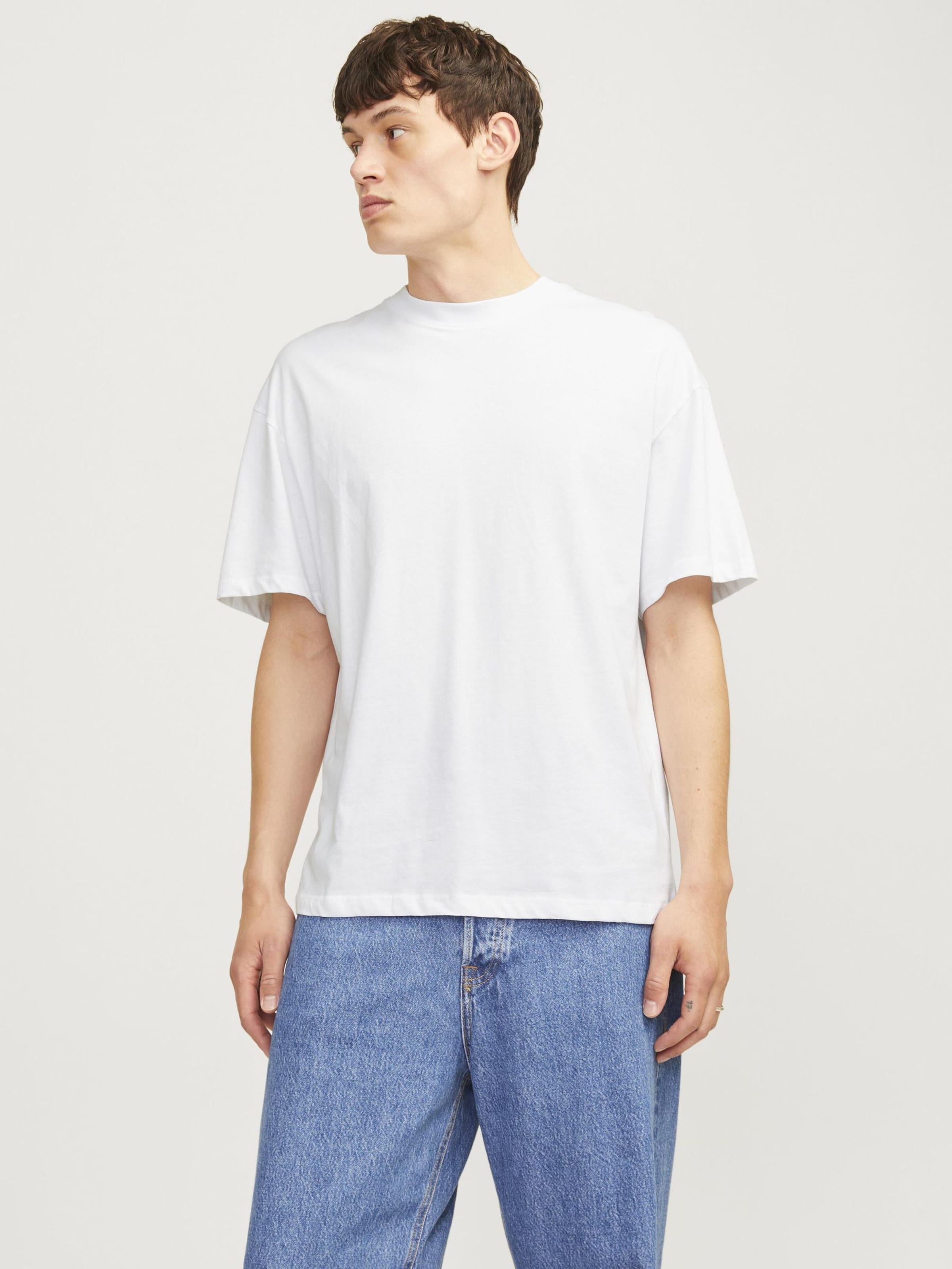 JACK & JONES Shirt 'JJEBRADLEY' in Dark Blue, White | ABOUT YOU