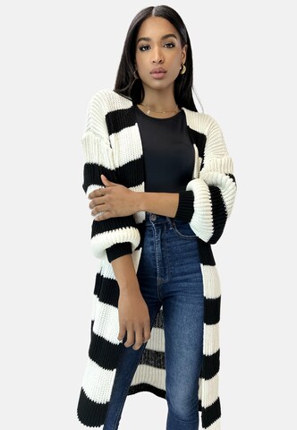 Elara Gebreide mantel in Zwart