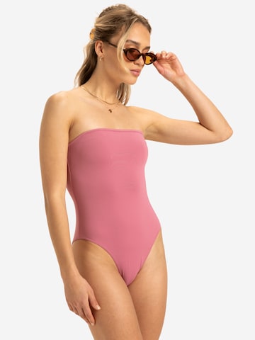 ROXY Bandeau Swimsuit 'SD Beach Classics' in Pink: front