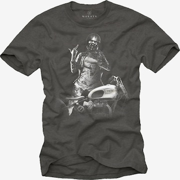 MAKAYA Shirt 'TriumphGirl' in Grey: front
