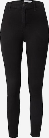 TOPSHOP Skinny Farkut 'Joni' värissä musta: etupuoli