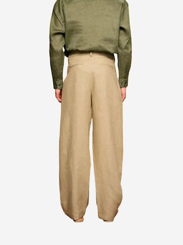 Giesto Baggy Pleat-front trousers in Green