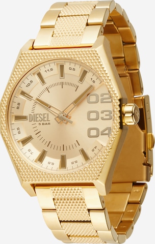DIESEL Analog Watch 'Scraper' in Gold: front