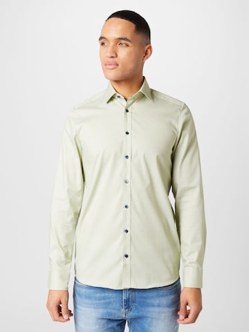 OLYMP - Slim Fit Camisa 'New York' em verde: frente