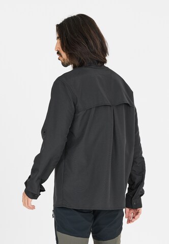 Whistler Regular fit Athletic Button Up Shirt 'Elm' in Black