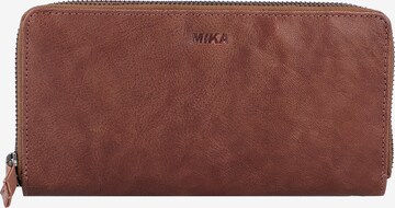 MIKA Wallet in Brown: front